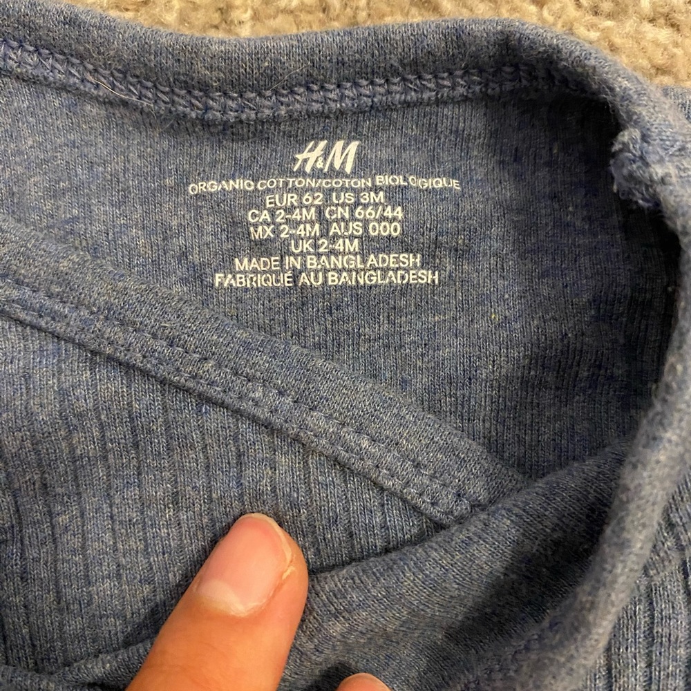 H&M blue baby set